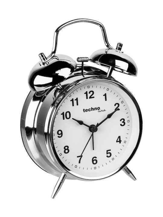 Technoline Geneva DGW Tabletop Clock with Indicators Metal with Alarm Clock Silver