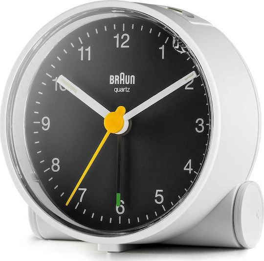 Braun BC 01 WB Безшумен Масов Часовник с Индикатори с Будилник Бял 67006