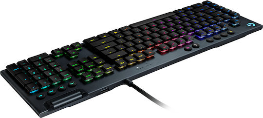 Logitech G815 Lightsync Гейминг Механична Клавиатура с GL Clicky суичове и RGB подсветка (Английски US) Черен