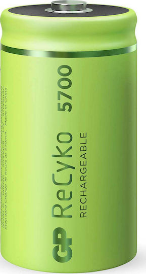 GP Batteries Recyko+ Επαναφορτιζόμενες Μπαταρίες D Ni-MH 5700mAh 1.2V 2τμχ