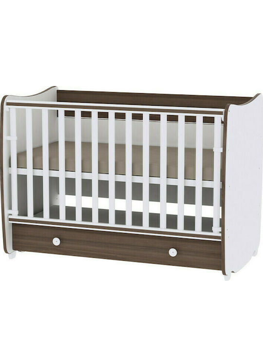 Lorelli Dream Crib White Light Oak with Drawers