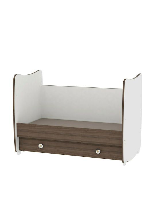 Lorelli Dream Crib White Light Oak with Drawers
