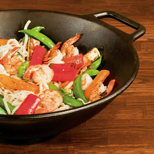 Lodge Wok din Fontă 34cm