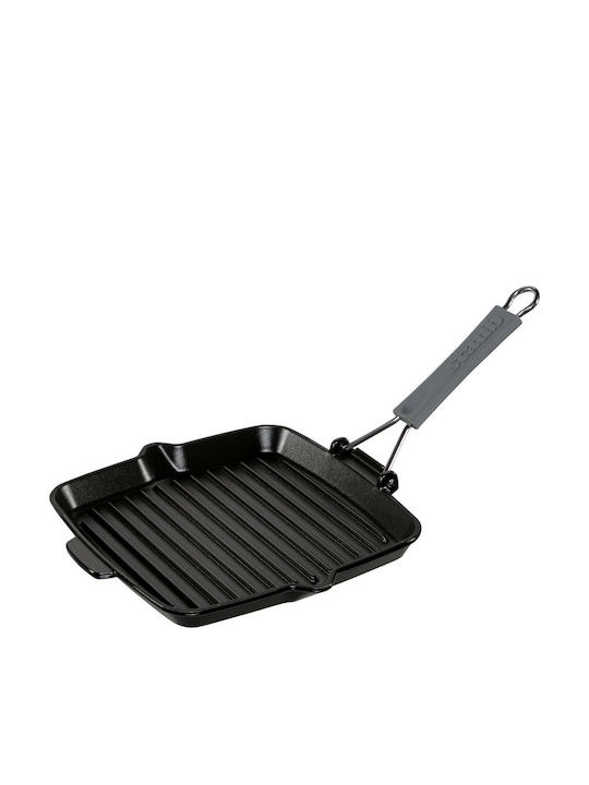 Staub Grill pan 24 cm square black cast iron - 40509-344-0