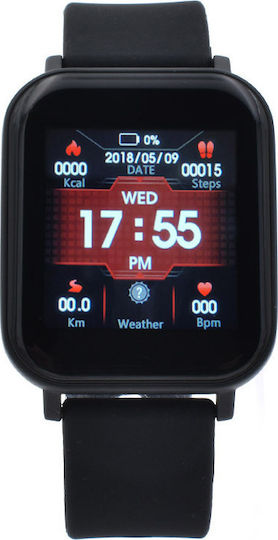 Andowl Q-916 Smartwatch with Heart Rate Monitor (Black)