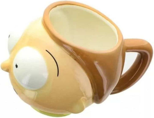 3D Morty Smith Rick and Morty Κούπα Κεραμική Μπεζ 500ml