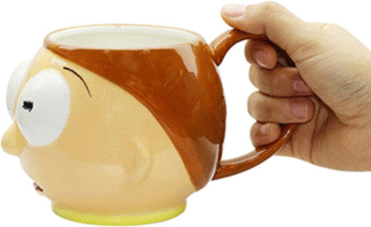 3D Morty Smith Rick and Morty Κούπα Κεραμική Μπεζ 500ml