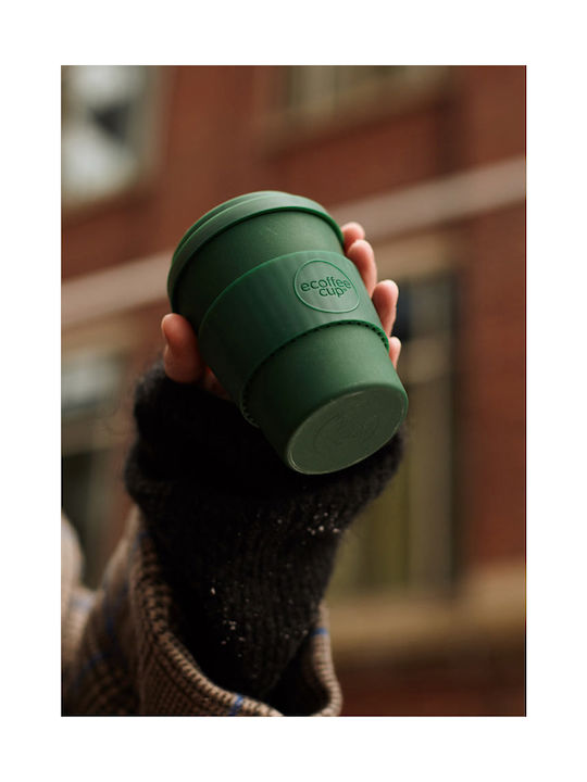 Ecoffee Cup Leave it out Arthur Bamboo Cup with Lid Green 340ml