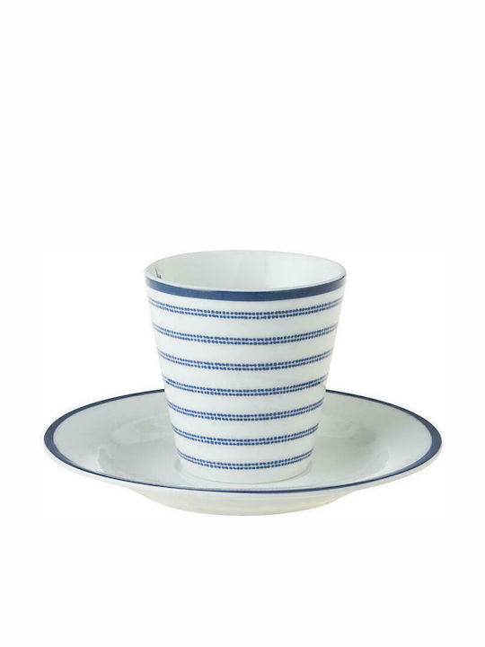 Laura Ashley Blueprint Porcelain Espresso Cup Set 90ml Candy Stripe