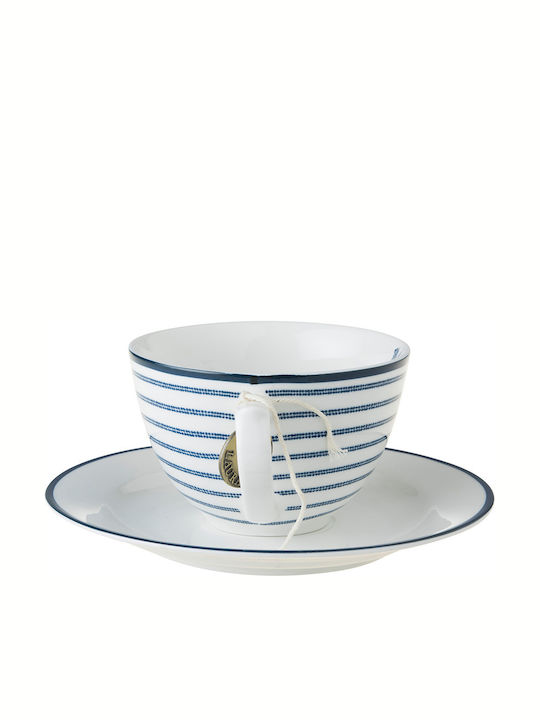 Laura Ashley Blueprint Φλιτζάνι Cappuccino από Πορσελάνη Candy Stripe 260ml