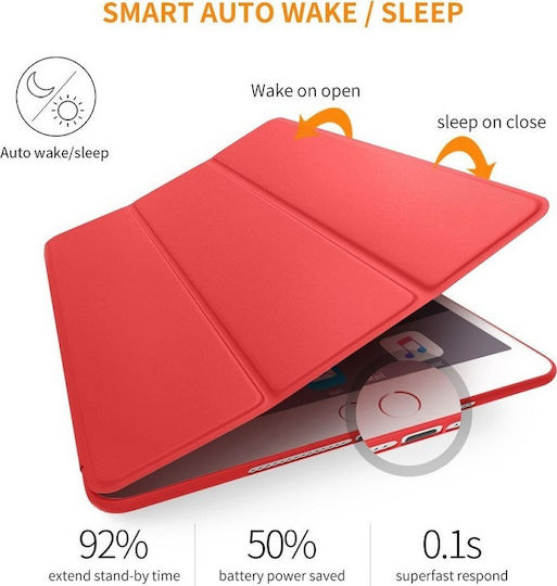 Smart Flip Cover Rote Tablet Hülle Für iPad 2019/2020/2021 10.2''
