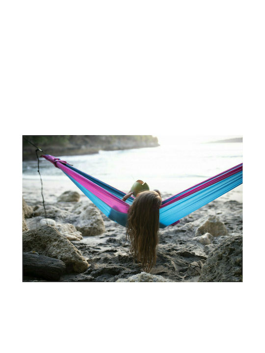 Ticket To The Moon Parachute Double Hammock Aqua / Pink 320x200cm