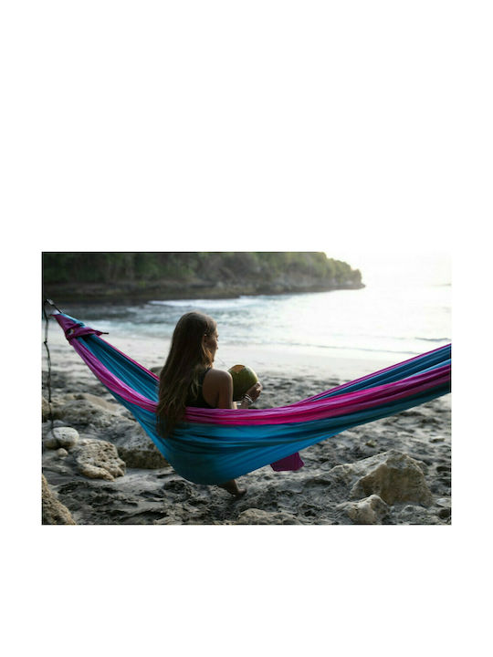 Ticket To The Moon Parachute Double Hammock Aqua / Pink 320x200cm