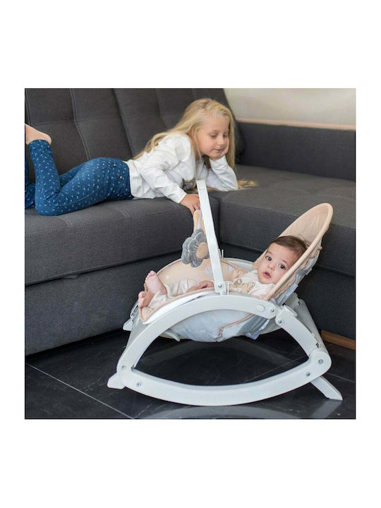 Lorelli Baby Swing Chair Enjoy Za Za Beige with Music and Vibration for Babies up to 18kg