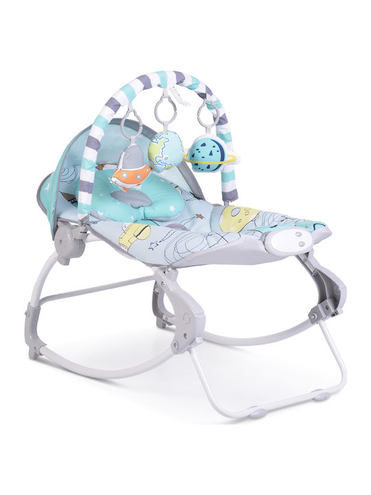 Cangaroo Electric Baby Relax Space Tour with Music and Vibration Light Blue for Child up to 9kg