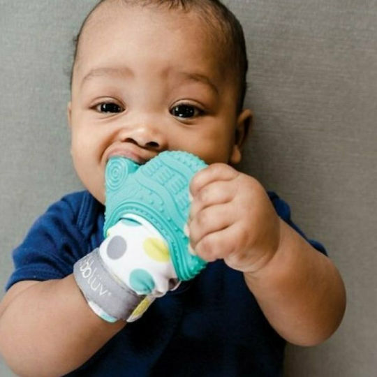 Bbluv Teething Glove made of Silicone for 3 m+ Aqua