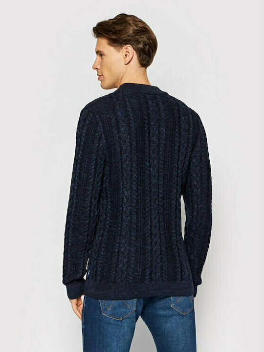 Jack & Jones Herren Langarm-Pullover Marineblau