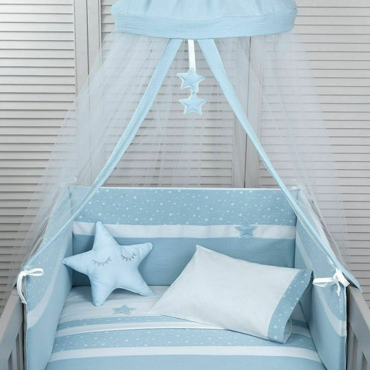 Baby Oliver Baby Crib Bedding Set Light Blue 2 Pieces
