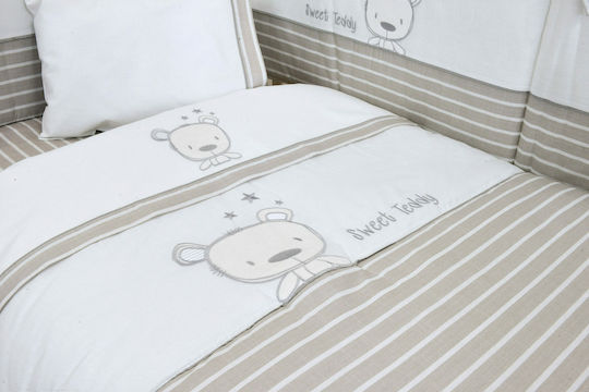 Baby Oliver Σετ Κούνιας Sweet Teddy Des. 350 Μπεζ 4τμχ Baby Oliver Σετ Κούνιας Sweet Teddy Des. 350 Μπεζ 4τμχ