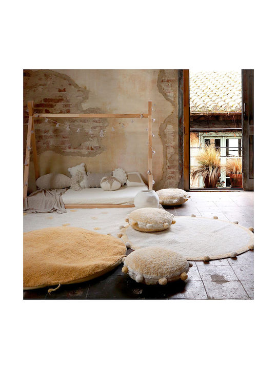 Lorena Canals Handmade Kids Cotton Rug Bubbly Round 120cm Honey