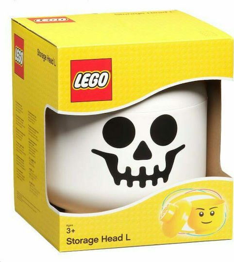 Room Copenhagen Παιδικό Κουτί Αποθήκευσης από Πλαστικό Lego Skeleton Λευκό 24x24x26cm
