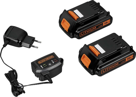 Black & Decker Schlagbohrmaschinen Bohrschrauber Batterie Bürstenlos 18V 2x1.5Ah