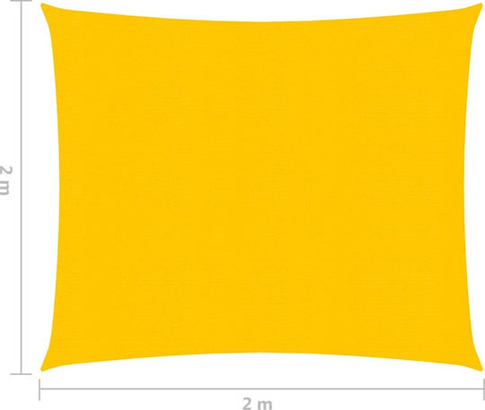 vidaXL Quadrat Sonnensegel Gelb 2x2m 160gr/m² 311547