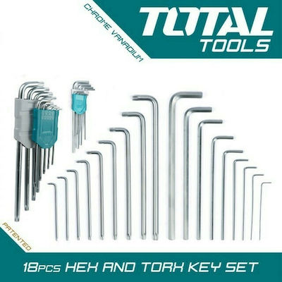 Total Set mit 18 Torx-Schlüsseln