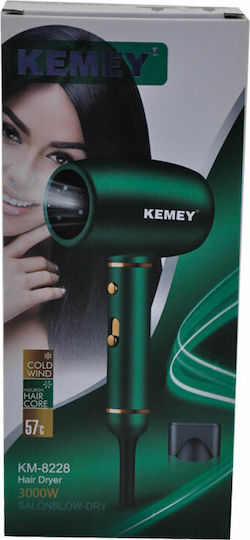 Kemei Travel Hair Dryer 3000W KM-8228 Green
