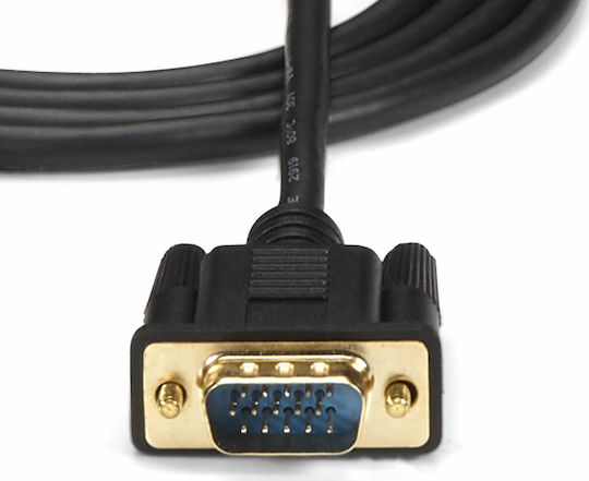 StarTech Cable HDMI male - VGA male 0.9m Μαύρο