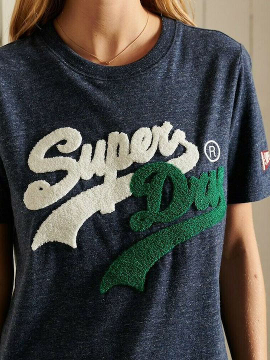 Superdry Γυναικείο T-shirt Navy Μπλε