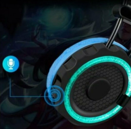 Andowl Q7 Over Ear Gaming Headset με σύνδεση 3.5mm Μπλε
