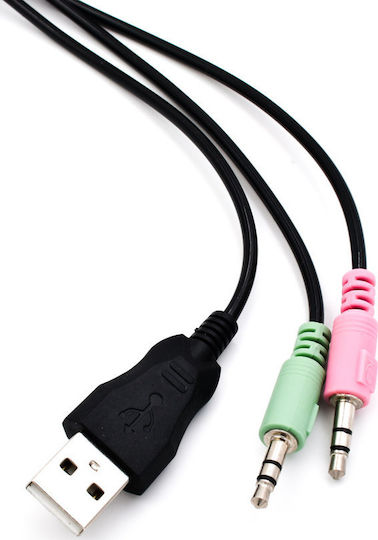 Andowl Q7 Over Ear Gaming Headset με σύνδεση 3.5mm Μπλε