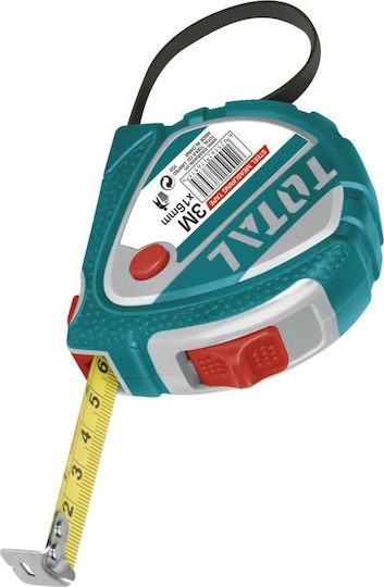 Total Tape Measure with Auto-Rewind 16mm x 3m