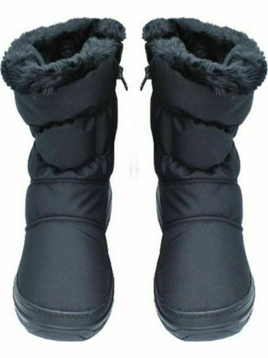 Adam's Shoes Antartica Ανατομικές Μπότες σε Μαύρο Χρώμα