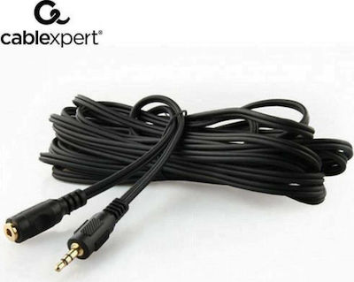 Cablexpert Καλώδιο 3,5 mm Stecker - 3,5 mm Buchse Schwarz 5m (CCA-421S-5M)