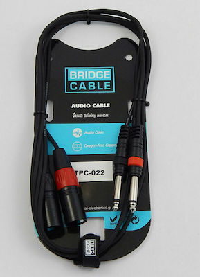 Cable 2x XLR male - 2x RCA male 1,5m (TPC-022)