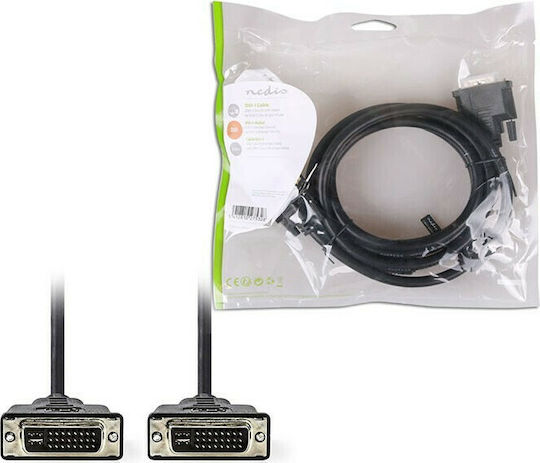 Nedis 2m DVI-I male to DVI-I male Cable Black (CCGP32050BK20)