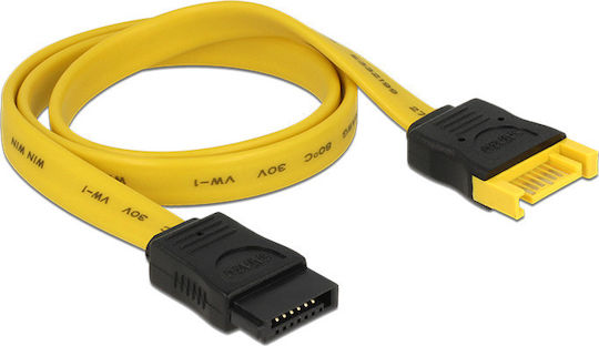 DeLock 7-Pin SATA III - 7-Pin SATA III Cable 50cm Κίτρινο (82854)