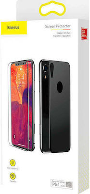 Baseus Front & Back Full Face Tempered Glass (iPhone XR)