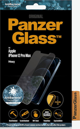 PanzerGlass Standard Fit Anti Bacterial Privacy Tempered Glass (iPhone 12 Pro Max)