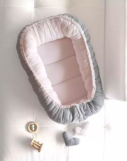 Tuttolina Бебешка възглавница-гнездо Cocoon Grey-Pink
