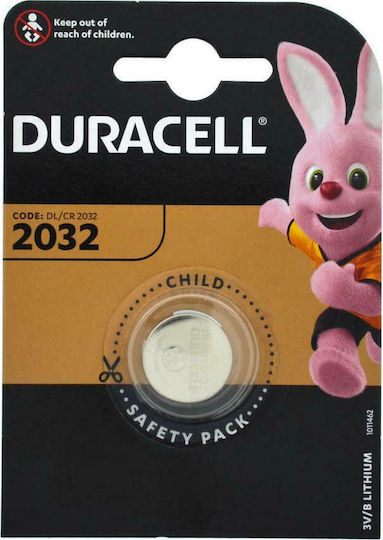 Duracell Long Lasting Power Μπαταρία Λιθίου Ρολογιών CR2032 3V 1τμχ