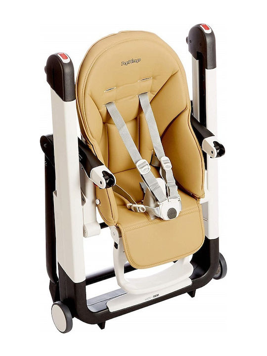 Peg Perego Siesta Αναδιπλούμενο Καρεκλάκι Φαγητού 2 in 1 με Ρυθμιζόμενο Ύψος Μπεζ