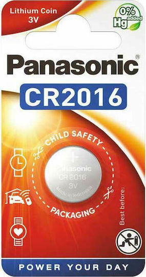 Panasonic Lithium Power Μπαταρίες Ρολογιών CR2016 3V 2τμχ