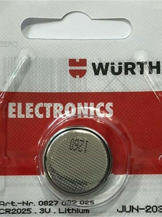 Wurth Baterie Litiu pentru ceasuri CR2025 3V 1buc