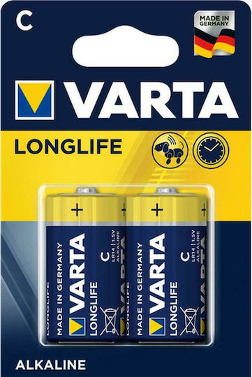 Varta LongLife Extra Αλκαλικές Μπαταρίες C 1.5V 2τμχ