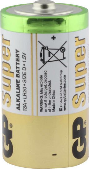 GP Batteries Super Alkaline Batterien D 1.5V 2Stück