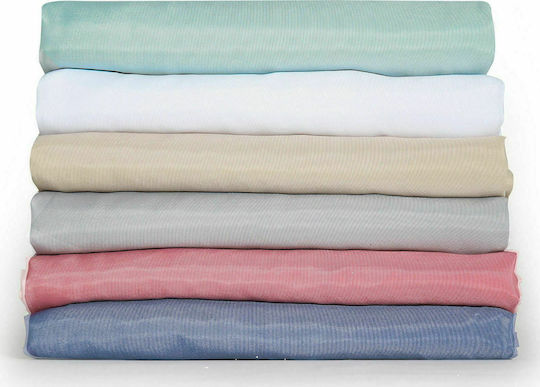 Nef-Nef Homeware Shower Shower Curtain Fabric with Hooks 180x200cm Denim 023859