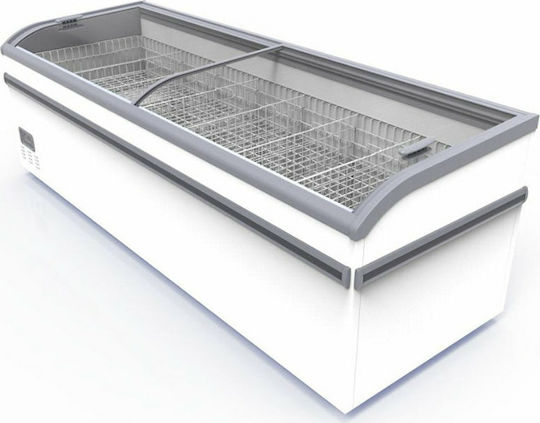 Crystal SA Aegean 25 Gefrierschrank Stehender Selbstbedienungstiefkühler mit 2 Türen 1088Es H250xW85xH83.8cm